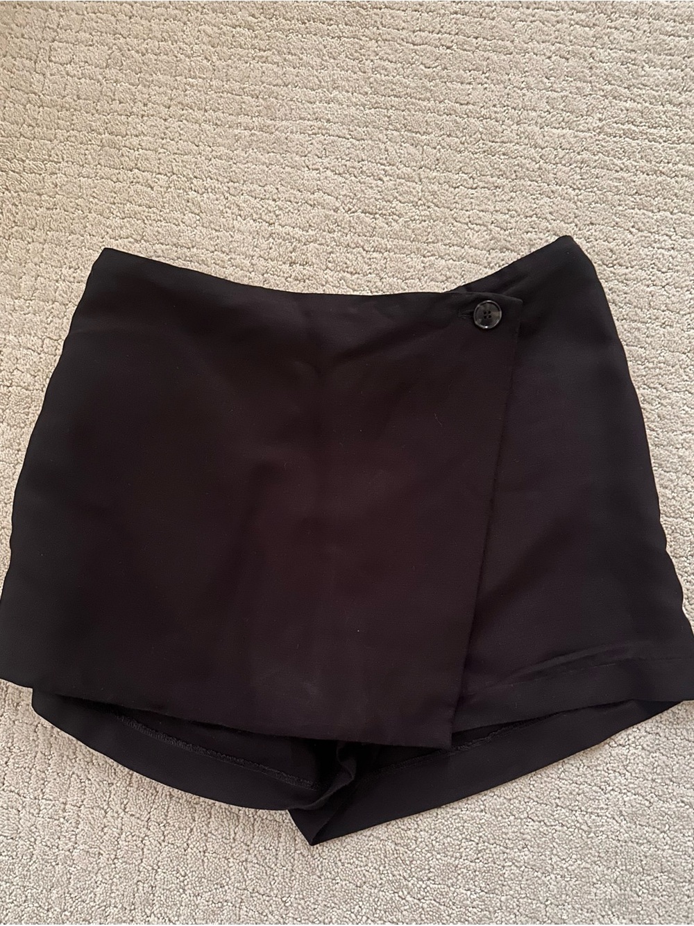 H&M Black Women’s Skort with Wrap Button Detail